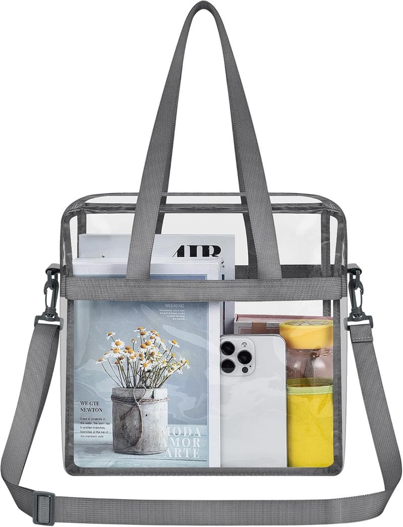 USPECLARE Clear Tote Bag for Stadium Events, 12x6x12 Transparent Stadium Bag for Work, Sports Games,Gym，Concerts - Image 2